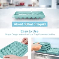 Ice Cube Tray With Lid | 33 Grids Ice Ball Maker Mould Round Easy Release — view 5