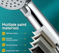 High Pressure 5 Mode Chrome Shower Head | Water Saving Handset — view 4