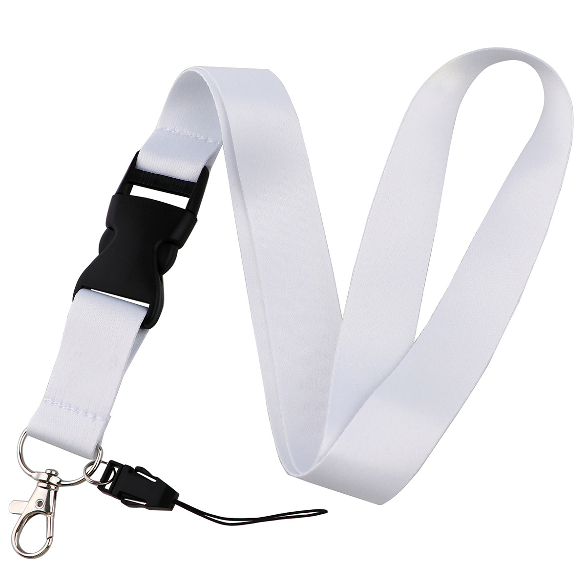 Elegant Solid-Color Phone Lanyard | Secure Neck Strap with Metal Clasp