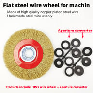 Close-up of fine copper-plated steel wires and red hub with reducer set