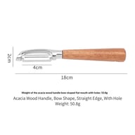 Stainless Steel Acacia Wood Peeler | Y-Shaped & I-Shaped Designs — view 6