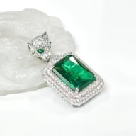 Gesien Jewelry European And American Fashion Elegant Classy Leopard Head Pendant Luxury Exquisite Classy Emerald Jewelry — view 2
