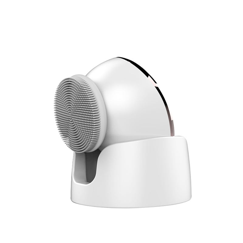 Rechargeable Vibrating Silicone Facial Cleansing Brush with Warm Function