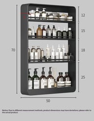 No-Drill Wall-Mounted Bathroom Shelf | Cosmetics Storage Rack Canada — view 19