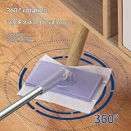 Mini Lazy Mop with Disposable Face Towel Clips | Compact Bathroom Cleaner — view 14