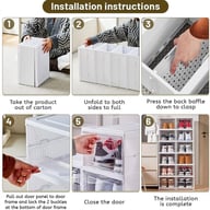 Foldable Shoe Storage Organizer 6-Layer Stackable Sneaker Boxes — view 7