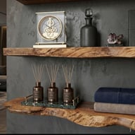 Old Elm Single-Bar Shelf Storage Rack Bookshelf | Live-Edge Design — view 2