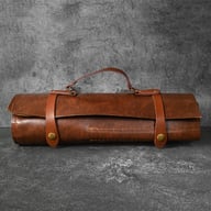 Portable Two-Tier Microfiber Leather Knife Storage Bag | Home & Kitchen — view 1