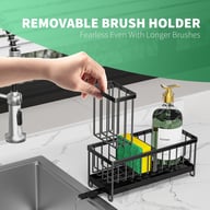 Kitchen Sink Rack Sponge Holder Soap Dish Drain Storage Organizer Brush Holder — view 6