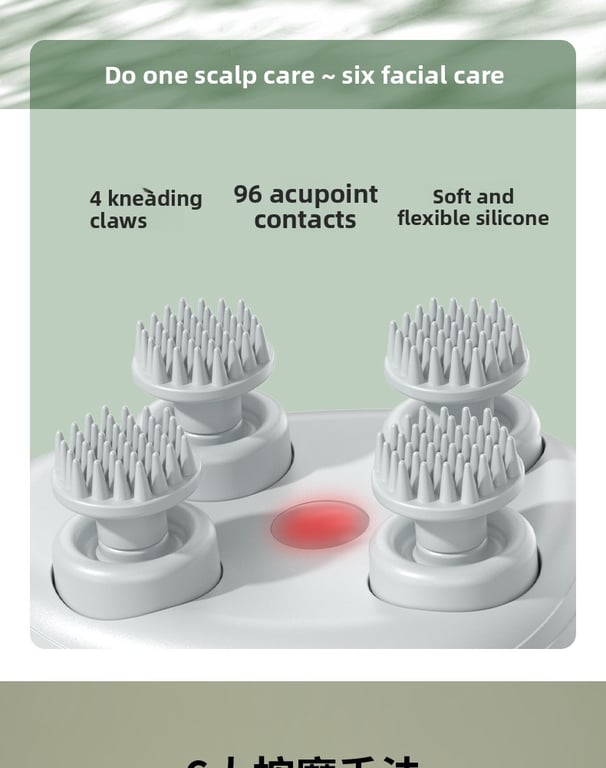 Close-up of the English Mini Octopus massager kneading claws in action