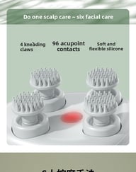 Close-up of English Mini Octopus massager four flexible silicone kneading claws