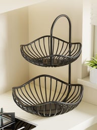 Kitchen Onion Ginger Garlic Basket Double-Layer Fruit Storage Rack — view 11