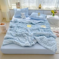 Summer Cooling Quilt Double-Size | Lightweight Breathable Bedding — view 7