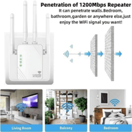 WiFi Amplifier 1200Mbps Dual Band | 4 Antennas Gigabit Port — view 4