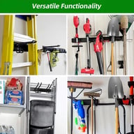 3x Garage Garden Tool Holder Storage Rack | Wall-Mounted Shed Organiser — view 11
