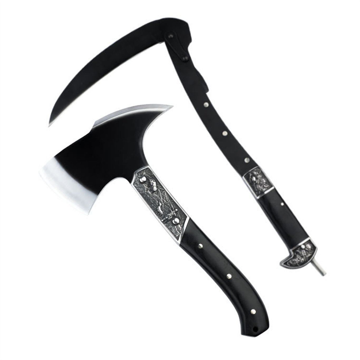 Folding Sickle & Tomahawk Axe Combo | Outdoor Garden Tool
