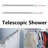 Heavy Duty Extendable Telescopic Shower Curtain Pole | Spring Tension Rod — view 20