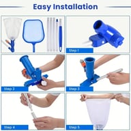 Pool Cleaning Tool with Bottom Brush & Suction Head | Captain Fam — view 6