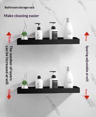 304 Stainless Steel Bathroom Mirror Storage Rack | Modern Shelf — view 16