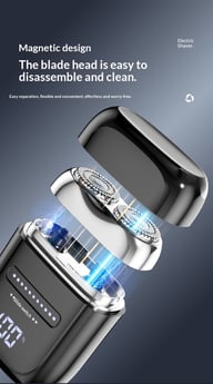 LED Digital Display Portable Mini Electric Shaver | Fast-Charging — view 5