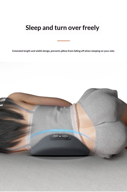 Medical-grade lumbar massage heating pad with ergonomic memory foam design
