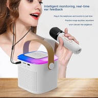 Karaoke Machine Bluetooth Speaker with 2 Wireless Mics & RGB Lights — view 13