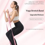 Fitness waist-slimming pull-up resistance band in multiple resistance colors