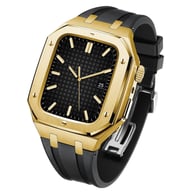Stainless Steel Smartwatch Case with Fluororubber Band | Luxury Sports Watch — view 10