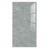 Close-up of self-adhesive marble tile sticker showing glossy finish