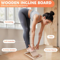 Wooden Slant Board Calf Stretcher | Foldable Incline Board for Yoga — view 19