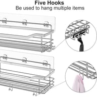 Set Of 2 Shower Shelves (No Drilling Required) - Stainless Steel Bathroom Shelves For The Shower & Bathroom Storage Products — view 5
