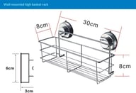 No-drill Storage Bathroom Shelf Cosmetic Organizer — view 10