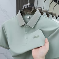 Seamless Ice Silk Men's Short-Sleeve Polo | Breathable Home & Kitchen Comfort — view 15