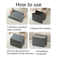 Foldable Fabric Shoe Storage Box with Dividers | Organize & Protect — view 14