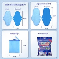 Washable Sanitary Pad Set for Hygienic Care | Reusable Pads Canada — view 8