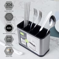 Stainless Steel Kitchen Cutlery Holder | Utensil Storage Organizer — view 7