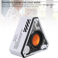 Orange V2 triangular speaker with LED light show and integrated subwoofer