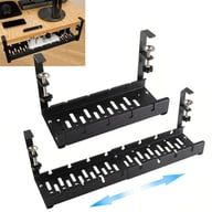 Tidy Cord Line Basket Rack Under Desk Cable Management Tray Hide Wire Organizer — view 1