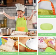 50PCS Kids Kitchen Cooking Set with Peeler, Wooden Knives & Safety Gloves — view 8