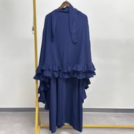 Women's Middle Eastern Robe Set with Attached Hijab | Modest Dress — view 8