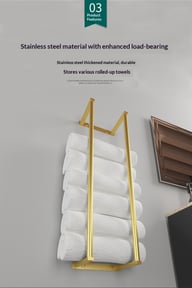 Wall-Mounted Minimalist Towel Storage Rack | Home & Kitchen — view 4