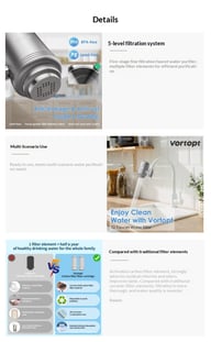 Stainless Steel Faucet Filter with Activated Carbon | Kitchen Water — view 9