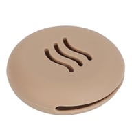 Portable makeup sponge storage case with secure snap closure