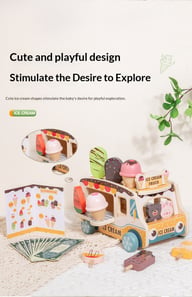 Wooden Ice Cream Model Playset Toy | Role-Play Store & Truck — view 9