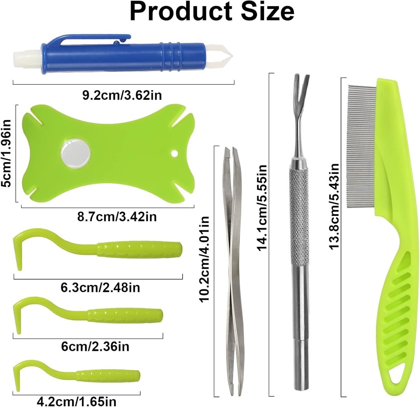 8-in-1 Tick Removal Tool Kit for Dogs & Cats | Pet Flea Comb