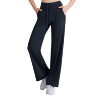 High-Waisted Wide-Leg Workout Pants | Elastic Fitness Wear Canada — view 6