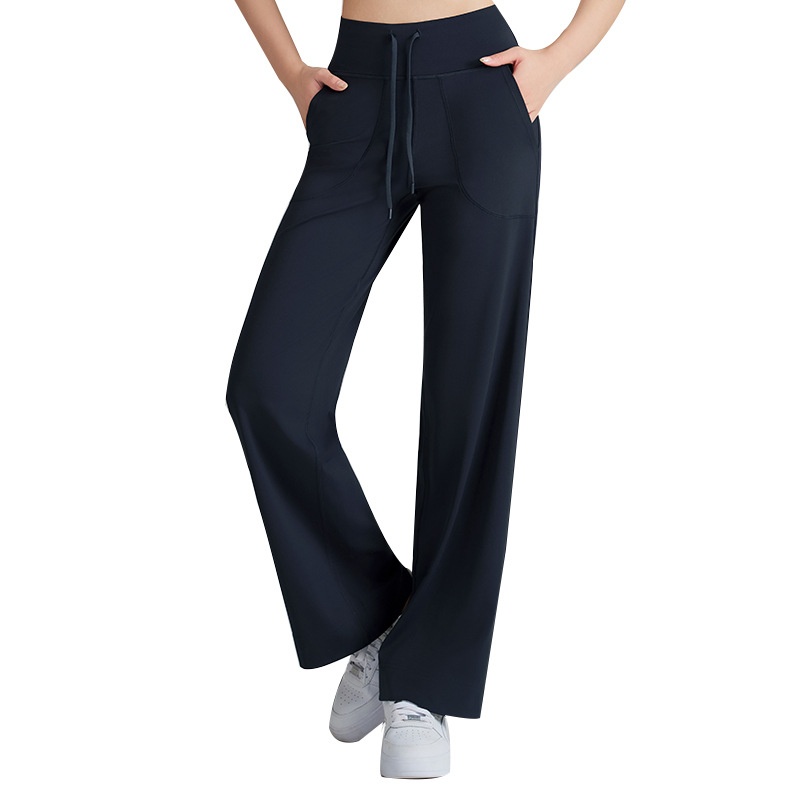 High-Waisted Wide-Leg Workout Pants | Elastic Fitness Wear Canada