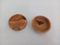 Ice Crackle Glaze Olive Wood Dipping Bowl | Home & Kitchen — view 5