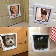 XL Pet Door 4 Way Locking | White Frame Dog Cat Flap Canada — view 20