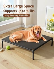 Elevated Foldable Pet Bed | Waterproof, Portable, No Assembly Required — view 10